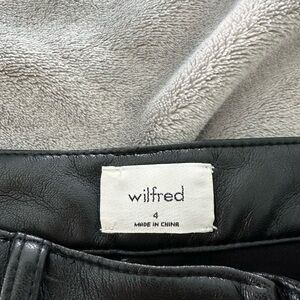 Wilfred Aritzia Black Leather Trousers